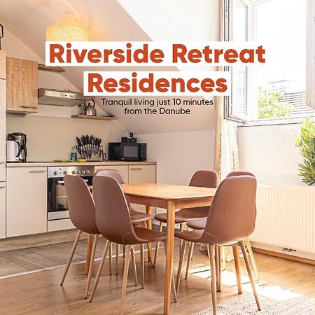 Charming 1Br And 1Lr Apt Modern Design Donaustadt Viena Exterior foto